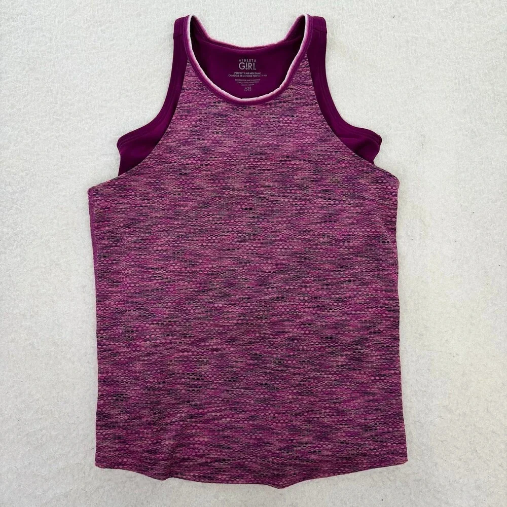 Athleta Girl Purple Perfect Pair Midi Tank Size Large